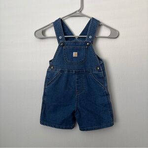 Carthartt Kids 4T Overalls Blue Denim Cotton Adjustable Straps Shorts